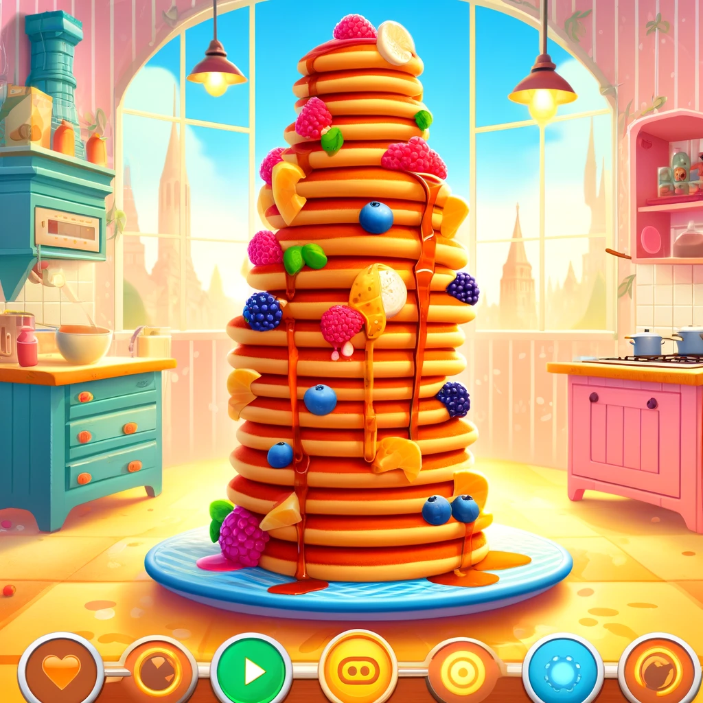 Pancake Mango Tower 3D